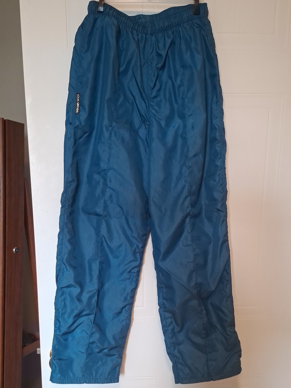 Women's Blue Nylon Track Pants